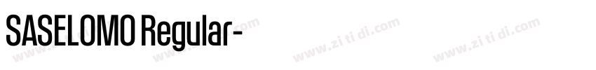 SASELOMO Regular字体转换 SASELOMO Regular字体转换